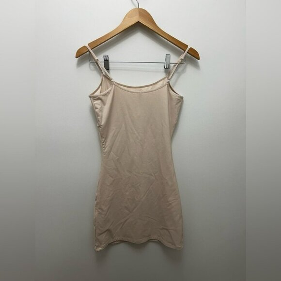 Spanx Spoil Me Cotton Shape Wear Dress Slip Size Large Nude Tan Lightweight - Picture 3 of 4